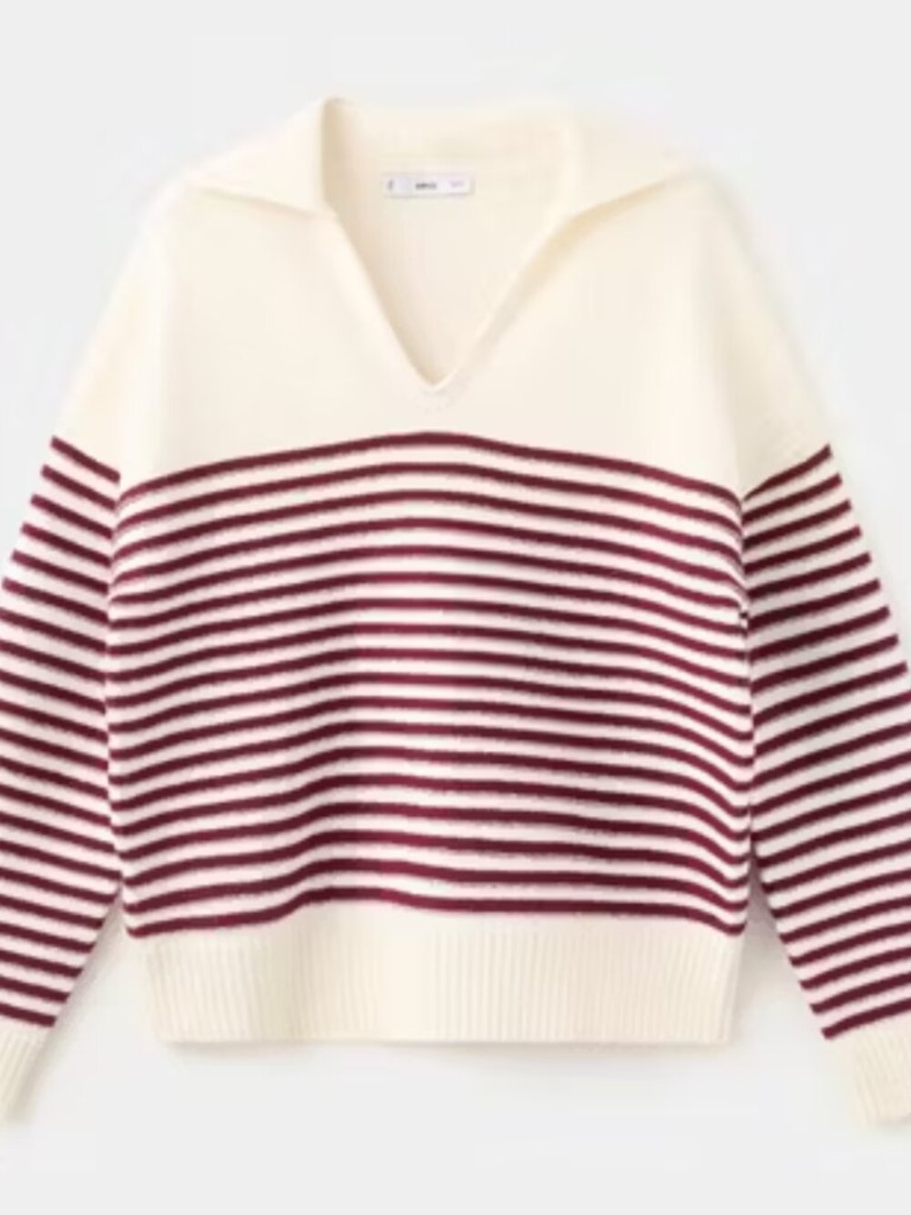 Mango Striped polo-neck sweater, Size M,